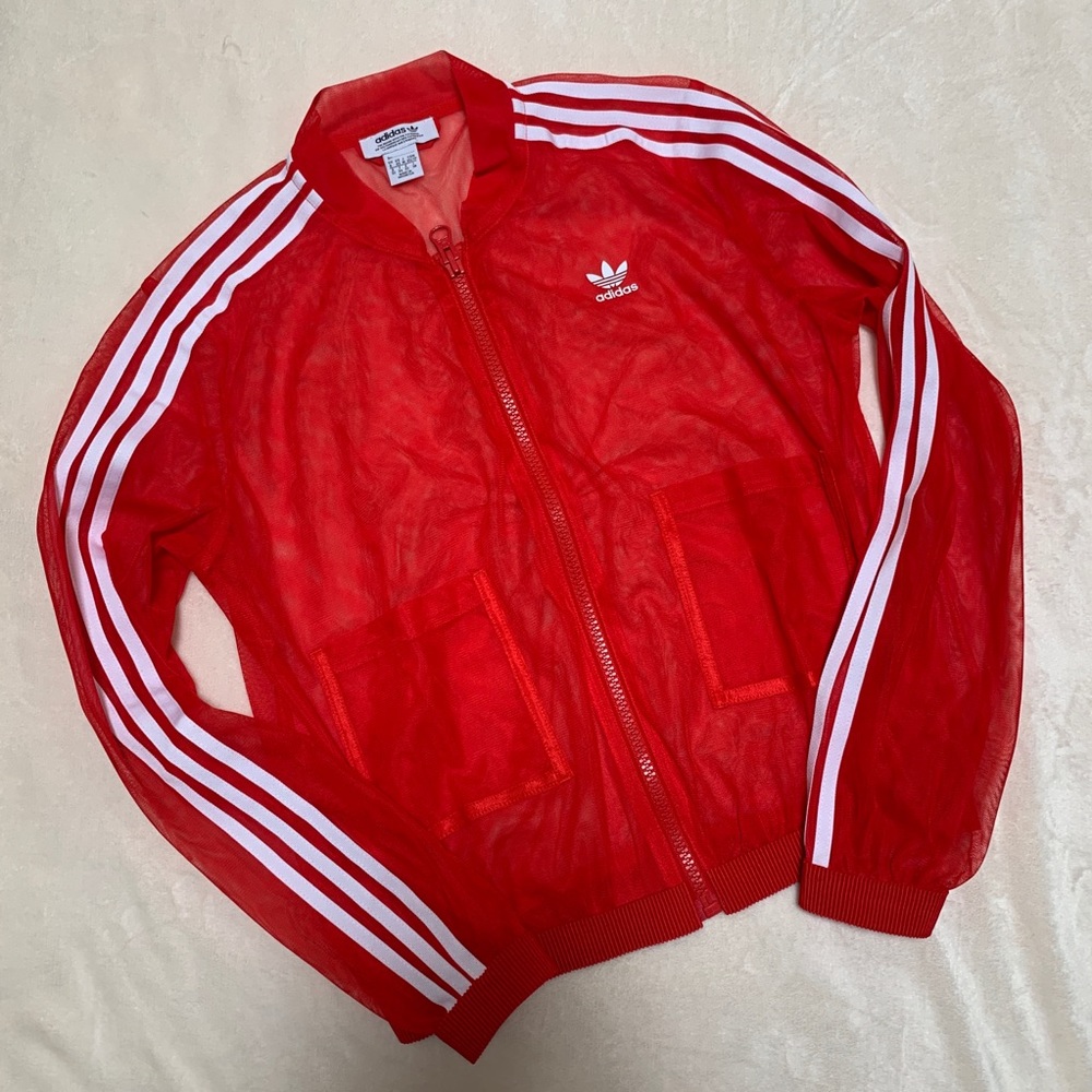 Red adidas jacket